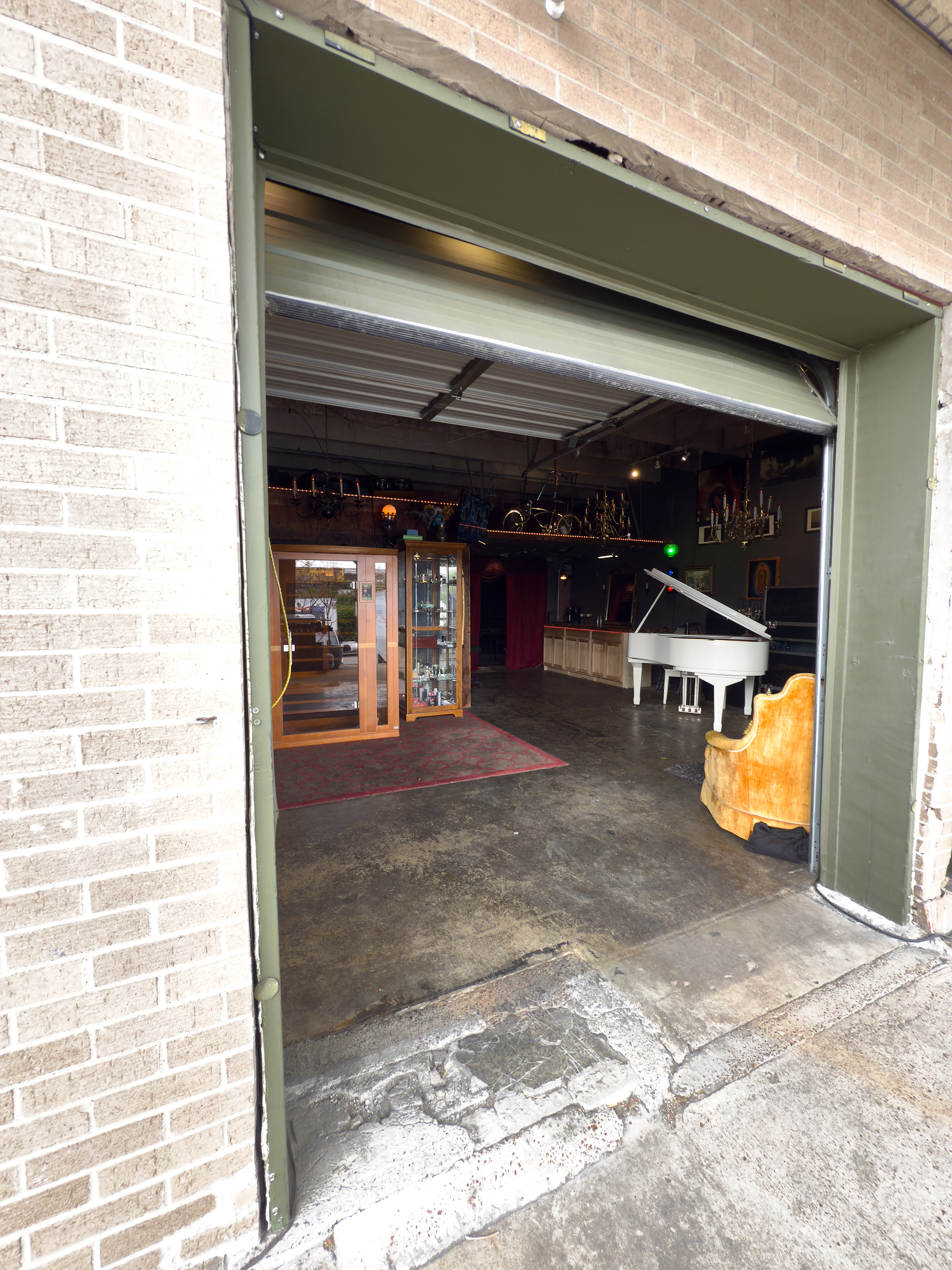 Garage door entry at The Armory